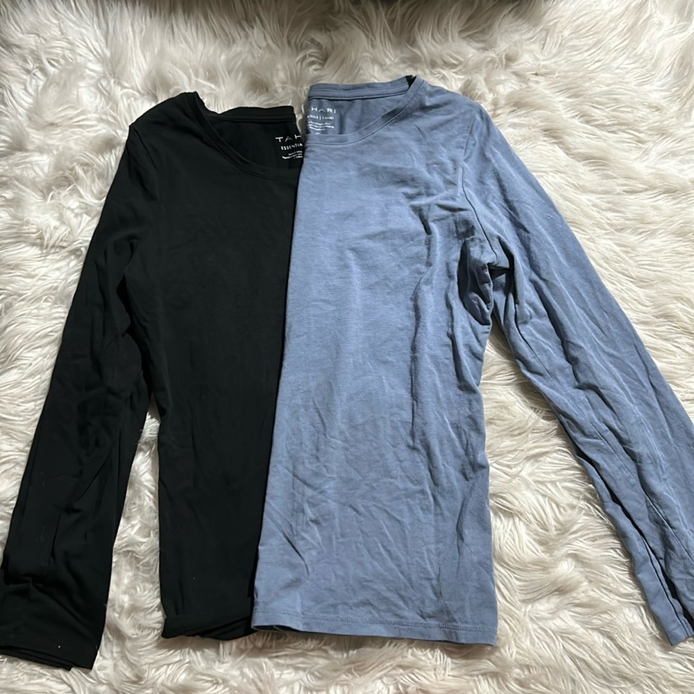 Set of 2 Tahari long sleeve tops